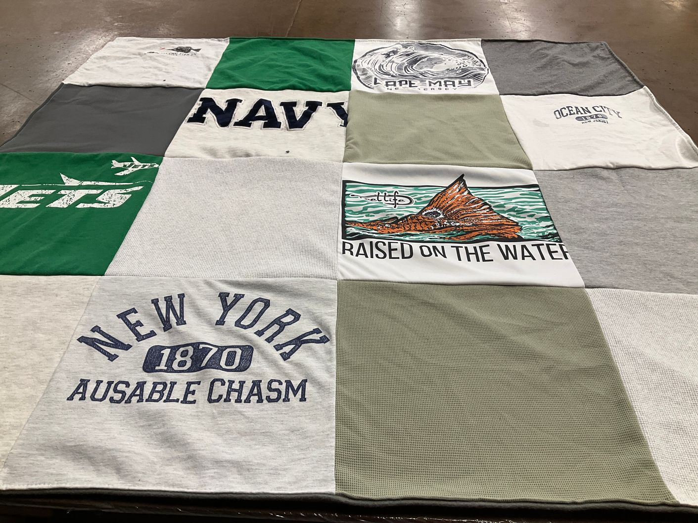 T-shirt quilt featuring new york jets by Jennifer from NJ
