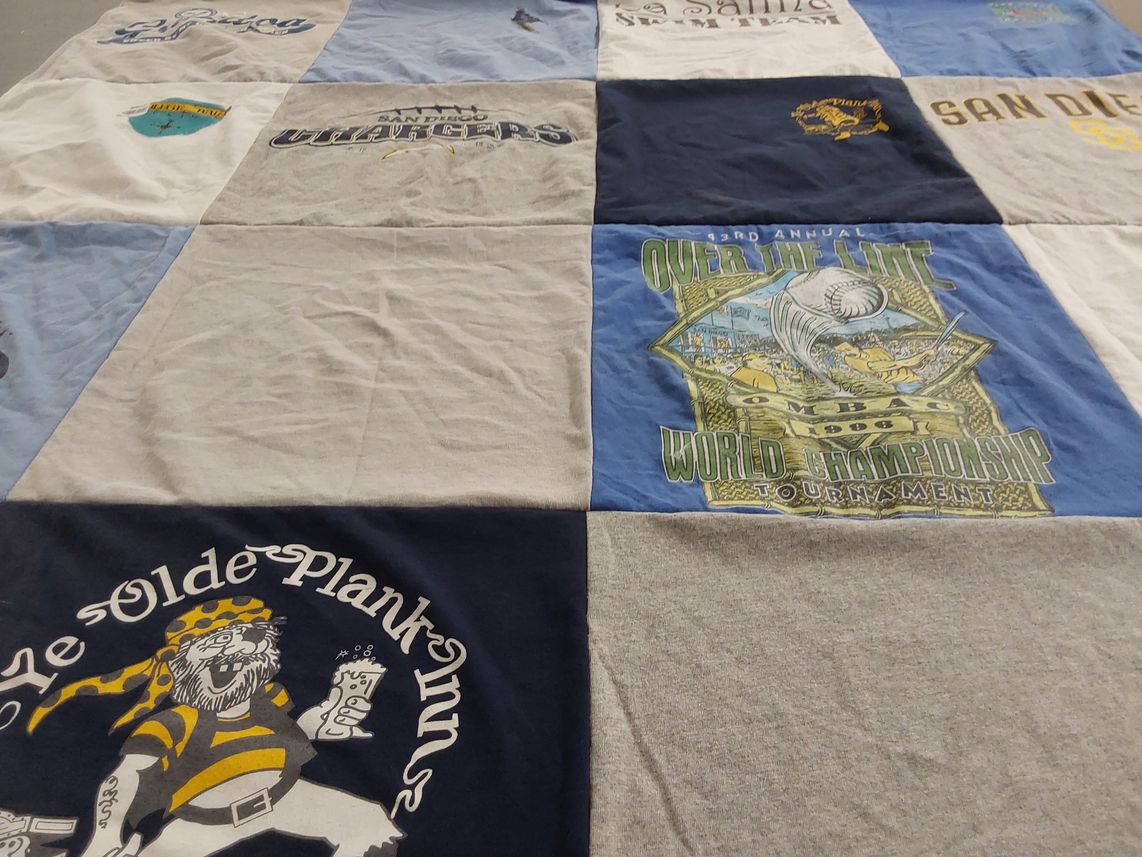 T-shirt quilt featuring san diego chargers by Ashley from CA