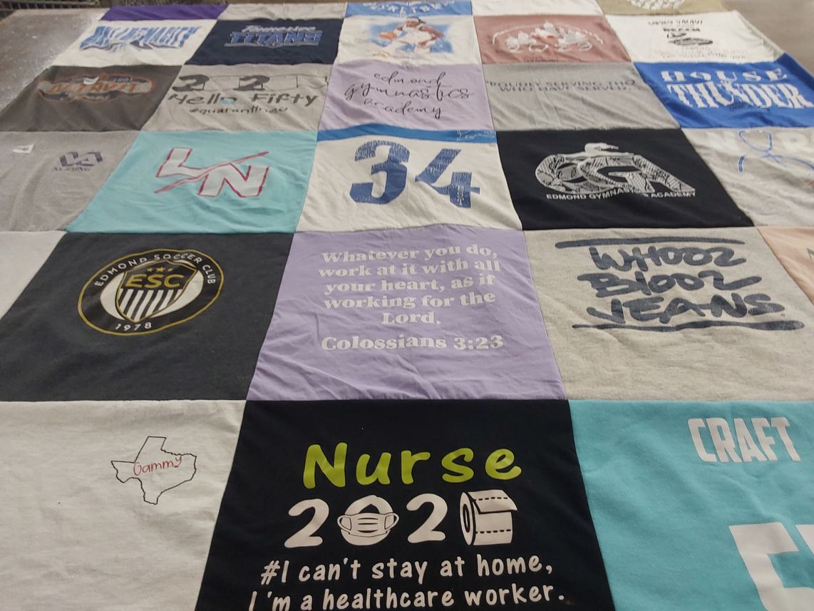 T-shirt quilt from lynchburg college by Kerri from OK