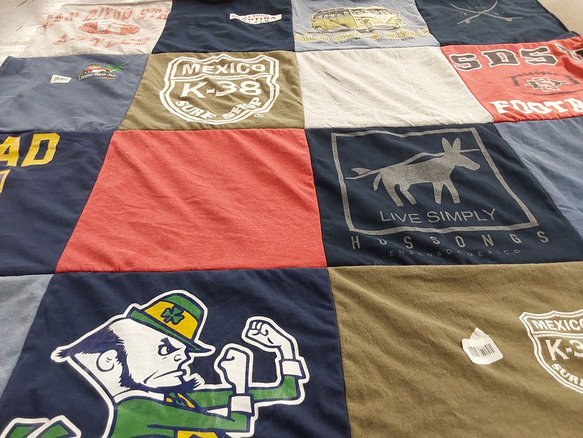 T-shirt quilt from san diego state university by Ashley from CA