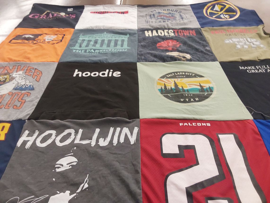 T-shirt quilt featuring denver broncos by William from SC