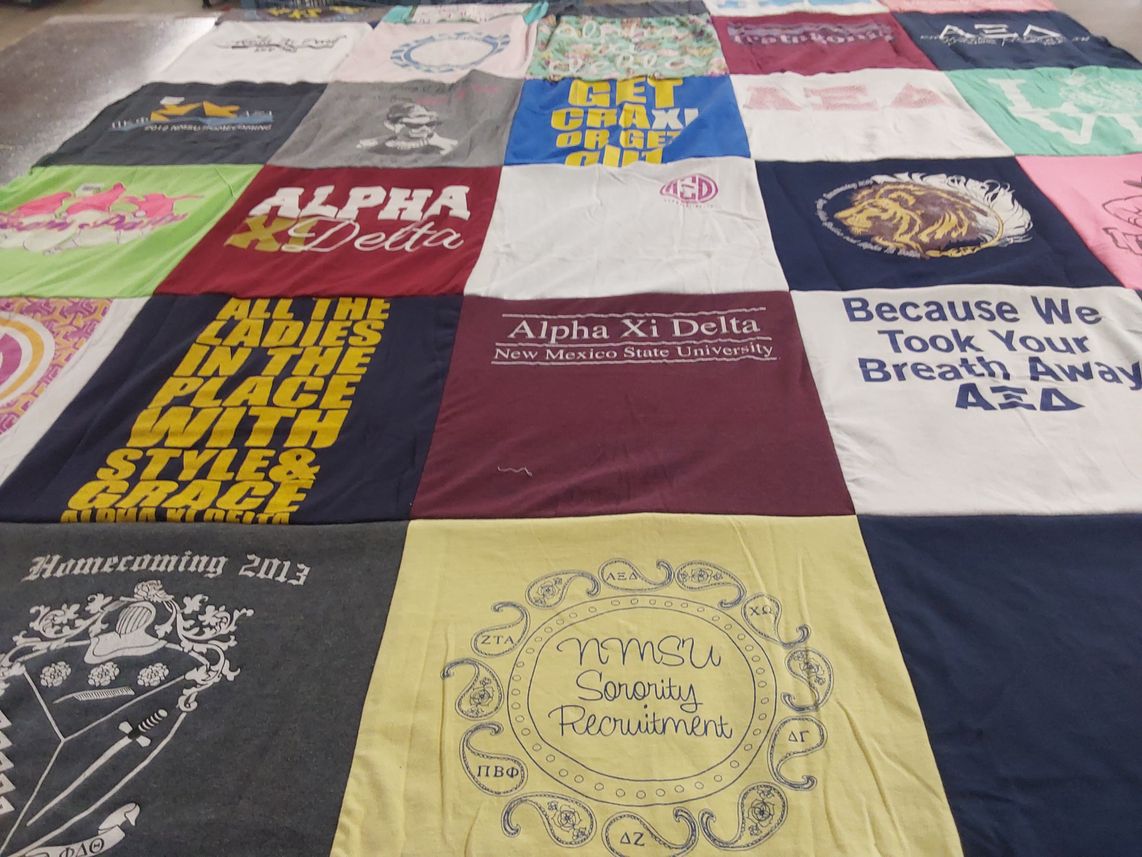 T-shirt quilt from new mexico state university by TAYLOR from CO