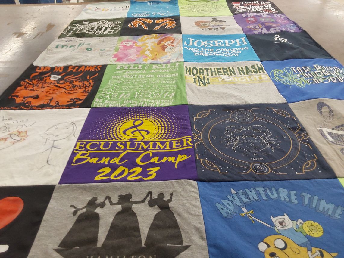 T-shirt quilt from eastern carolina university by Charity from NC