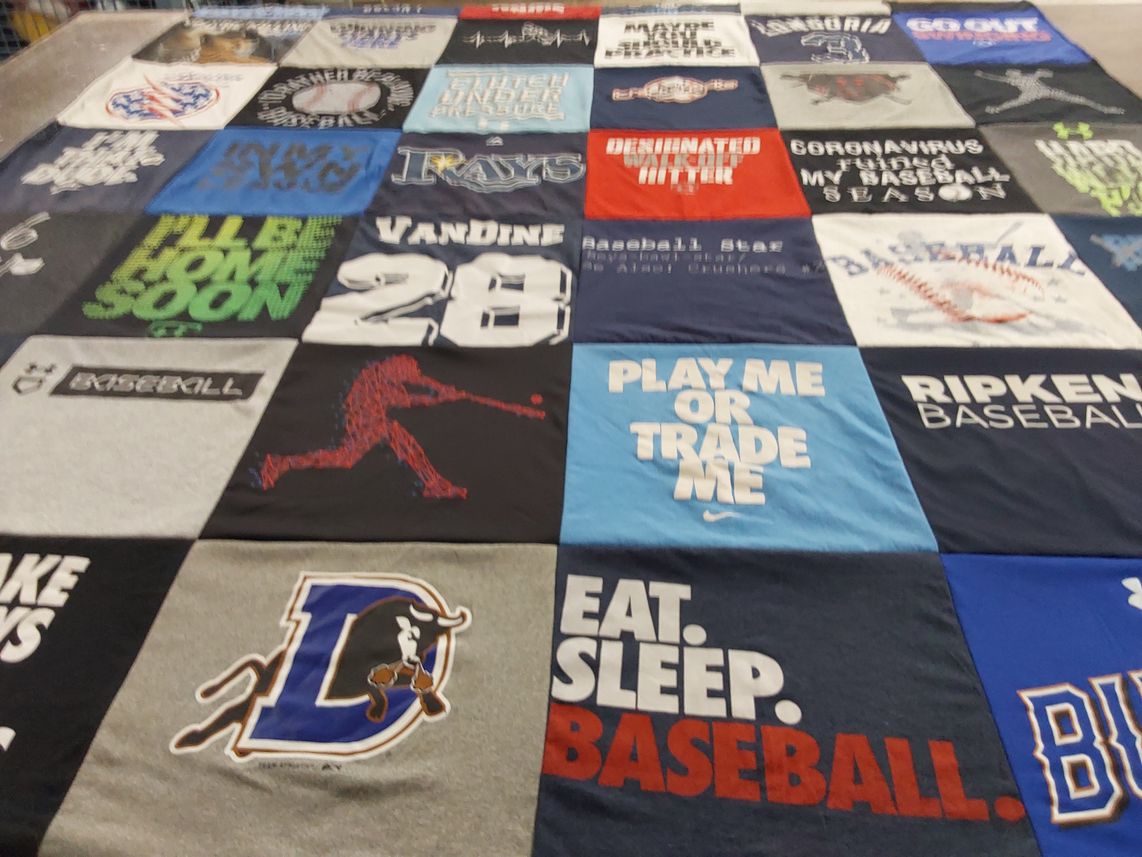 T-shirt quilt featuring durham bulls by Laurie from NC