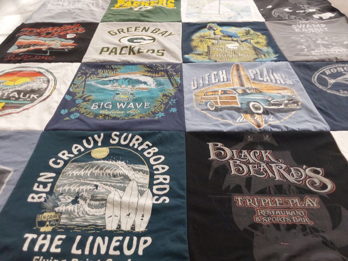 T-shirt quilt featuring green bay packers by Catherine from CA