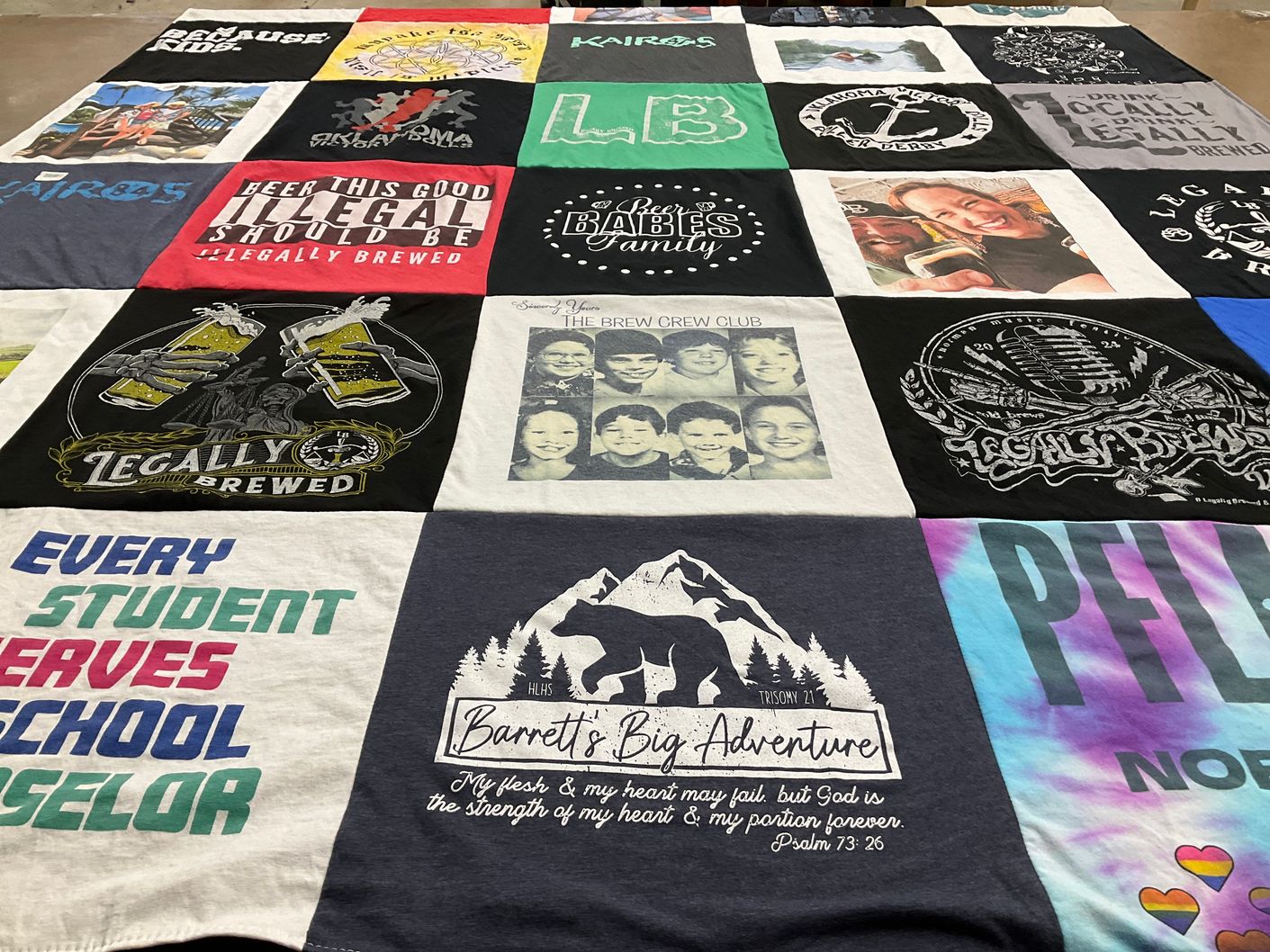 T-shirt quilt from hlhs by Rebecca from OK