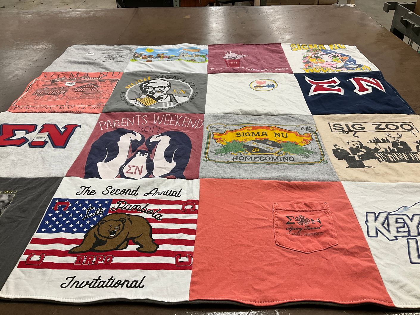 T-shirt quilt from cornell university by Brett from MA
