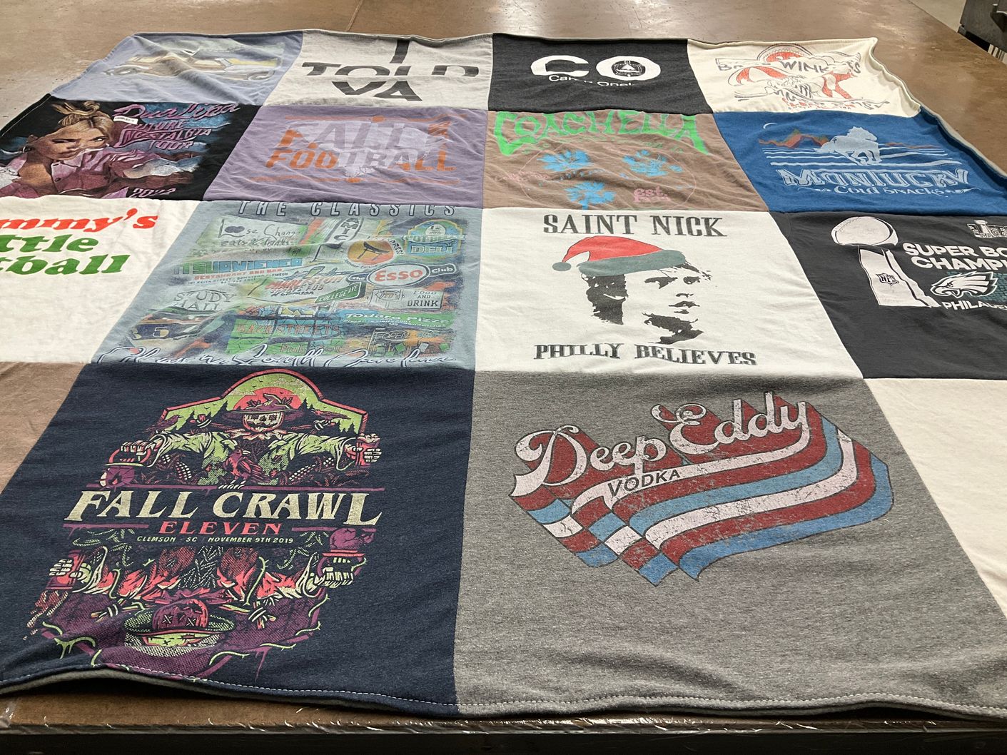 T-shirt quilt featuring philadelphia eagles by Connie from NY
