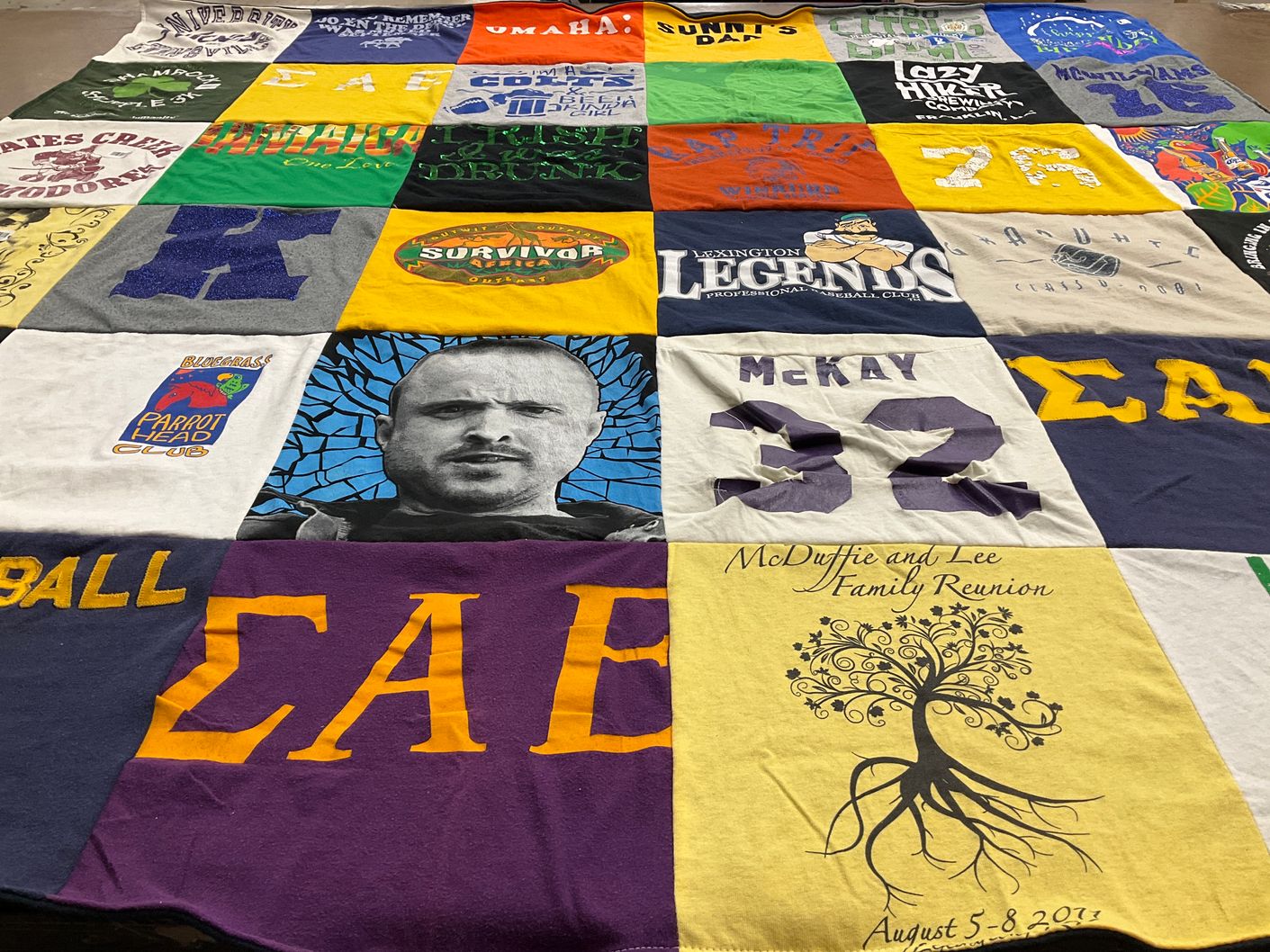T-shirt quilt featuring none by Sunny from KY