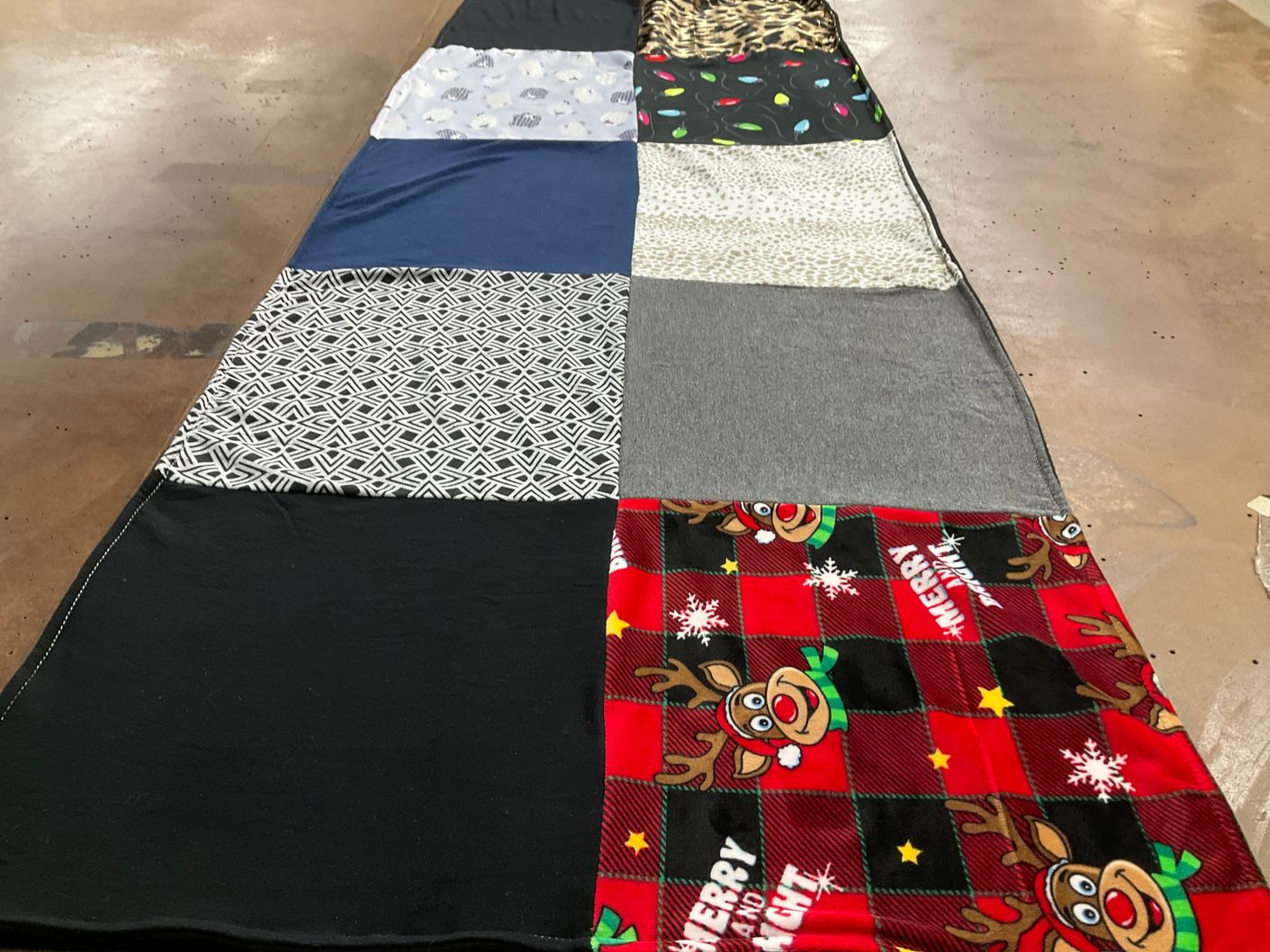 T-shirt quilt with seasonal decor, crafting themes by Irma from TX