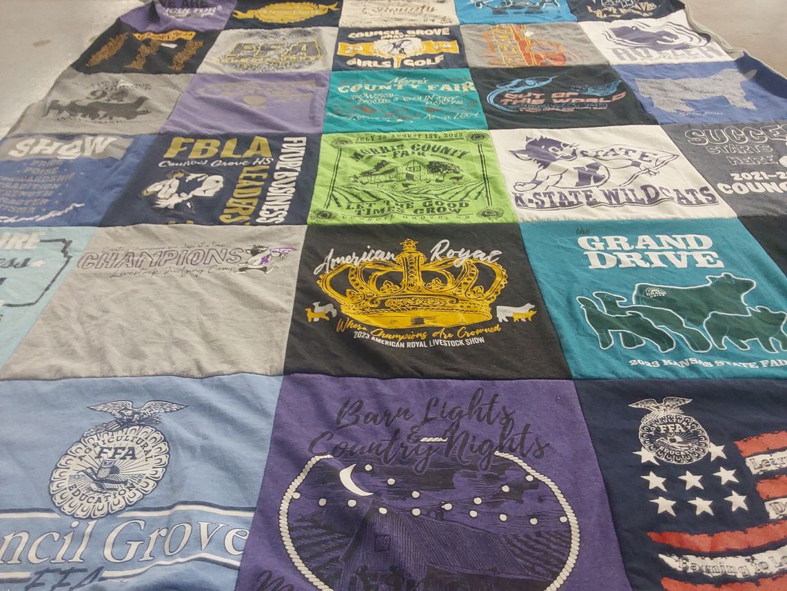 T-shirt quilt from kansas state university by Lori from KS