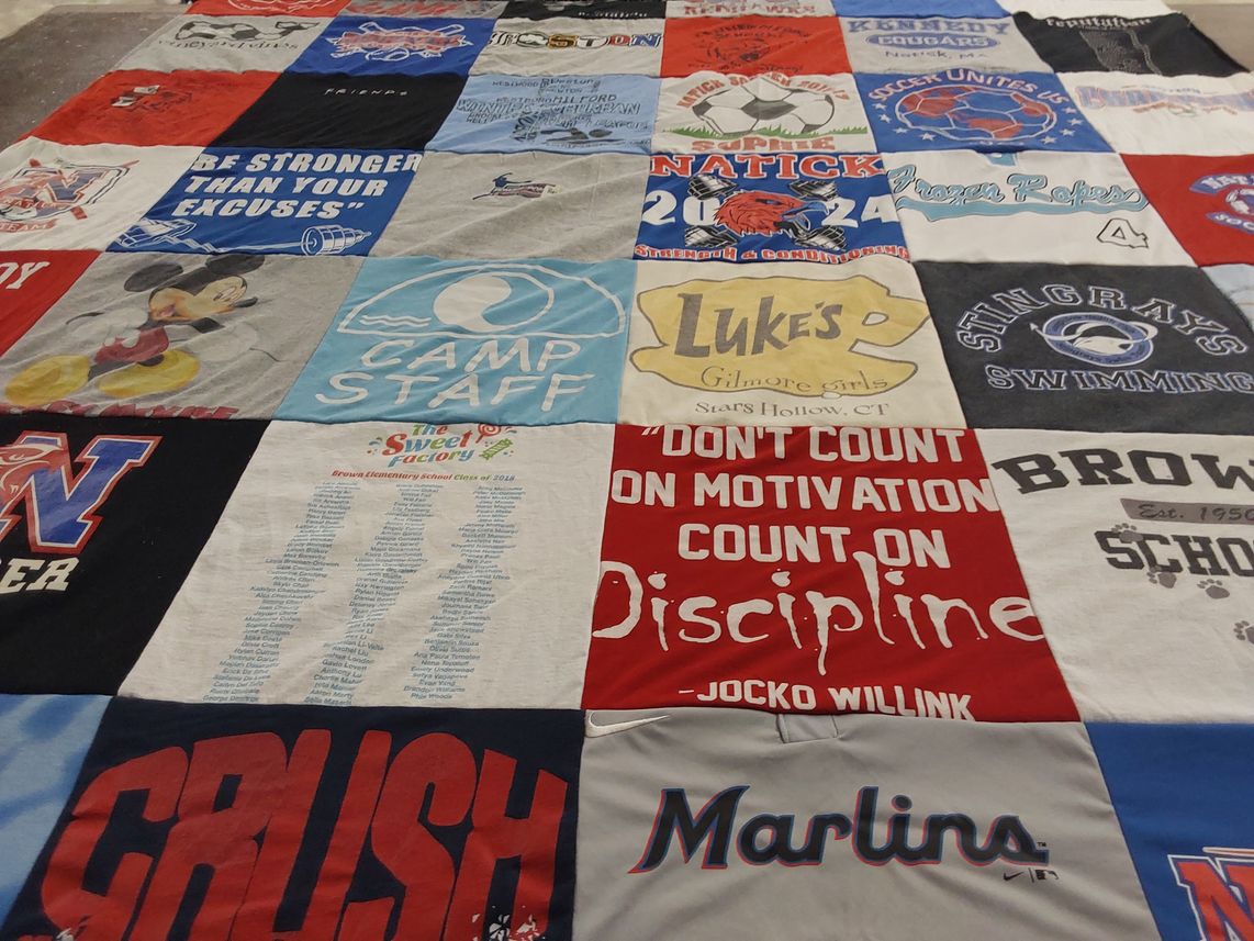 T-shirt quilt featuring marlins by Kristen from MA