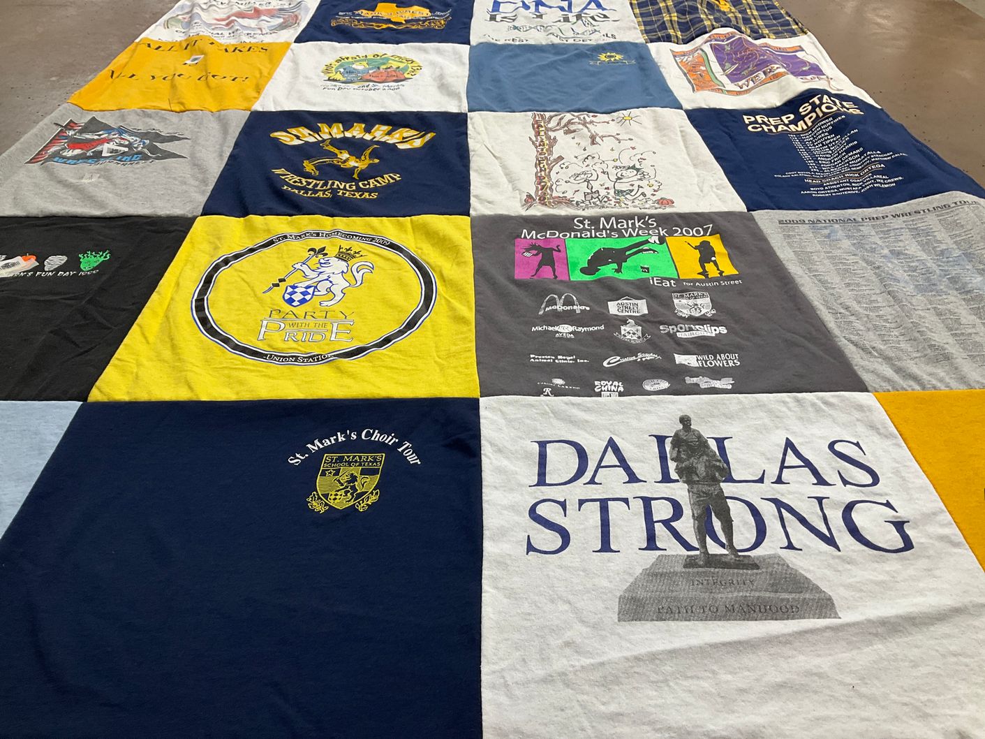 T-shirt quilt from st. mark's school by Kathryne from PA