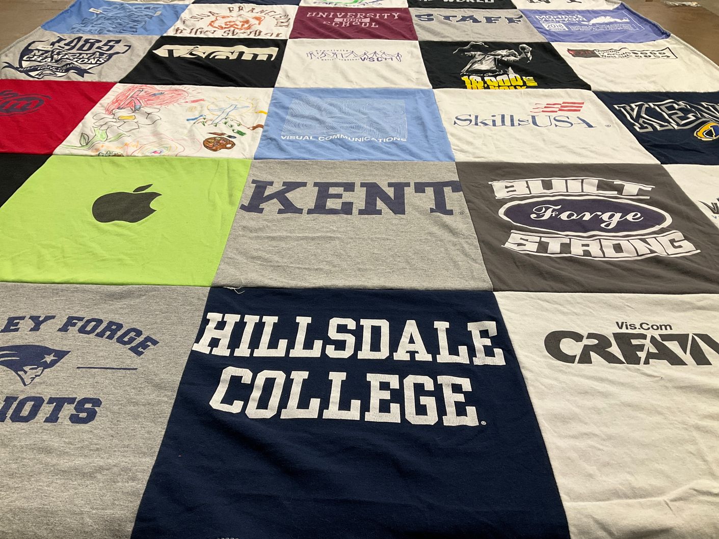 T-shirt quilt featuring valley forge patriots by Kimberly from OH