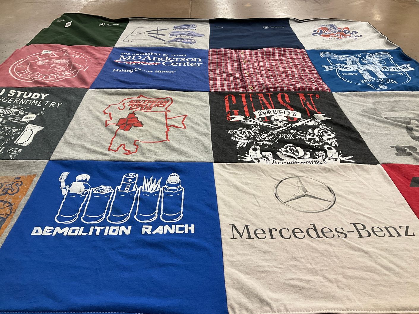 T-shirt quilt from university of texas by Ashley from AL