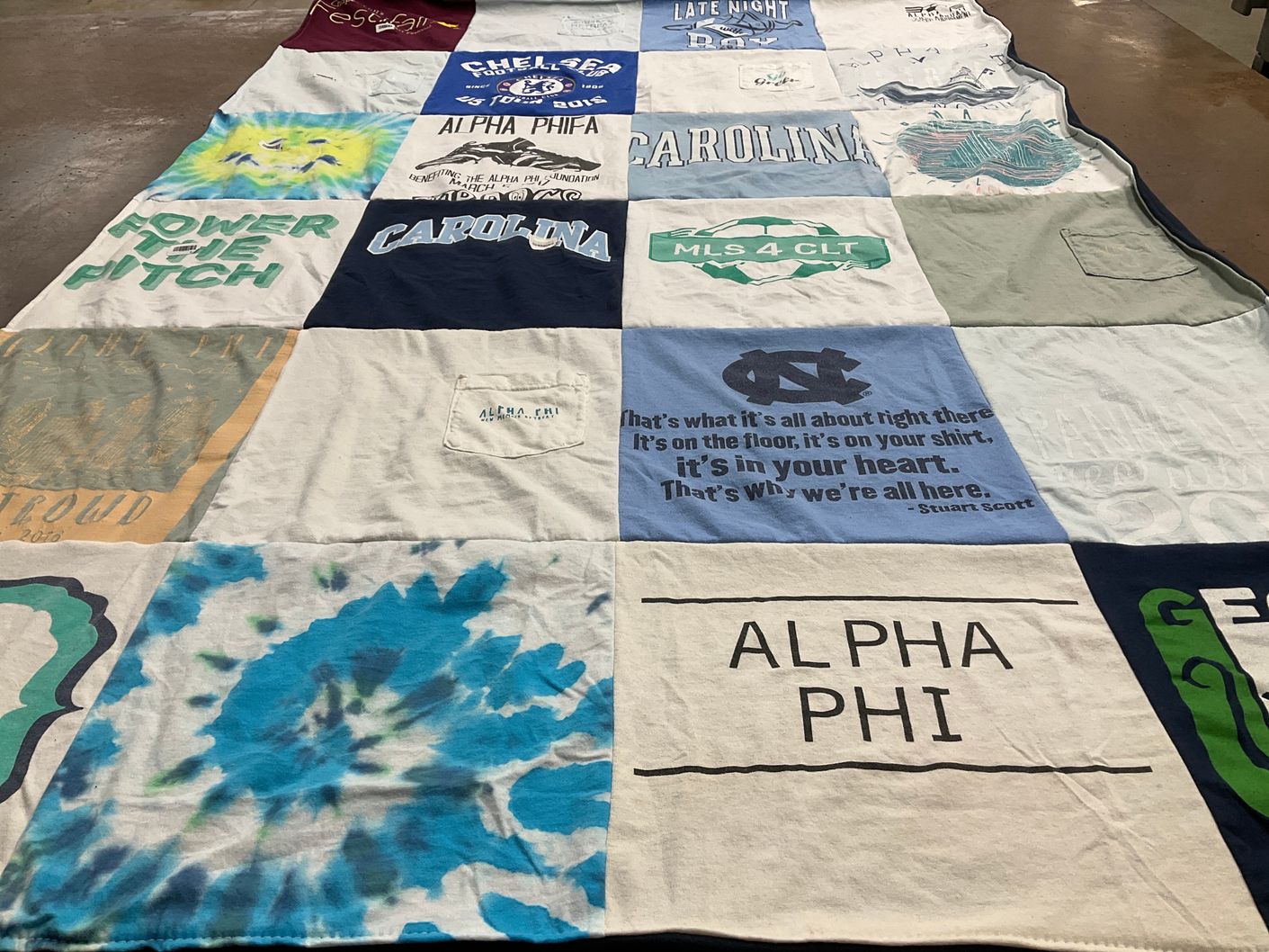 T-shirt quilt from university of north carolina by Lauren from NC
