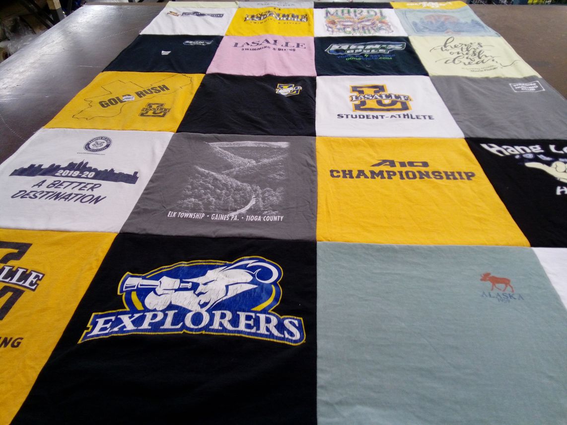 T-shirt quilt featuring lasalle explorers by jennifer from PA