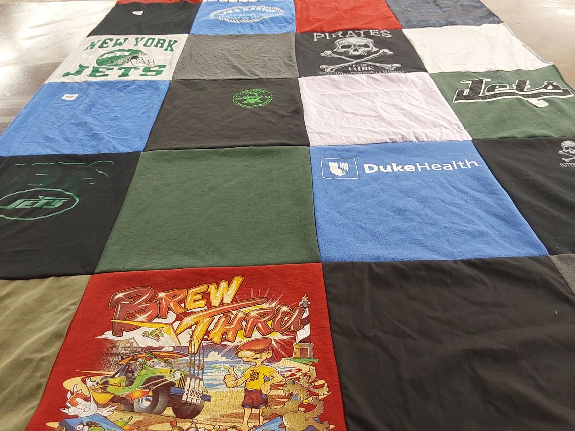 T-shirt quilt featuring new york jets by Bonnie from GA