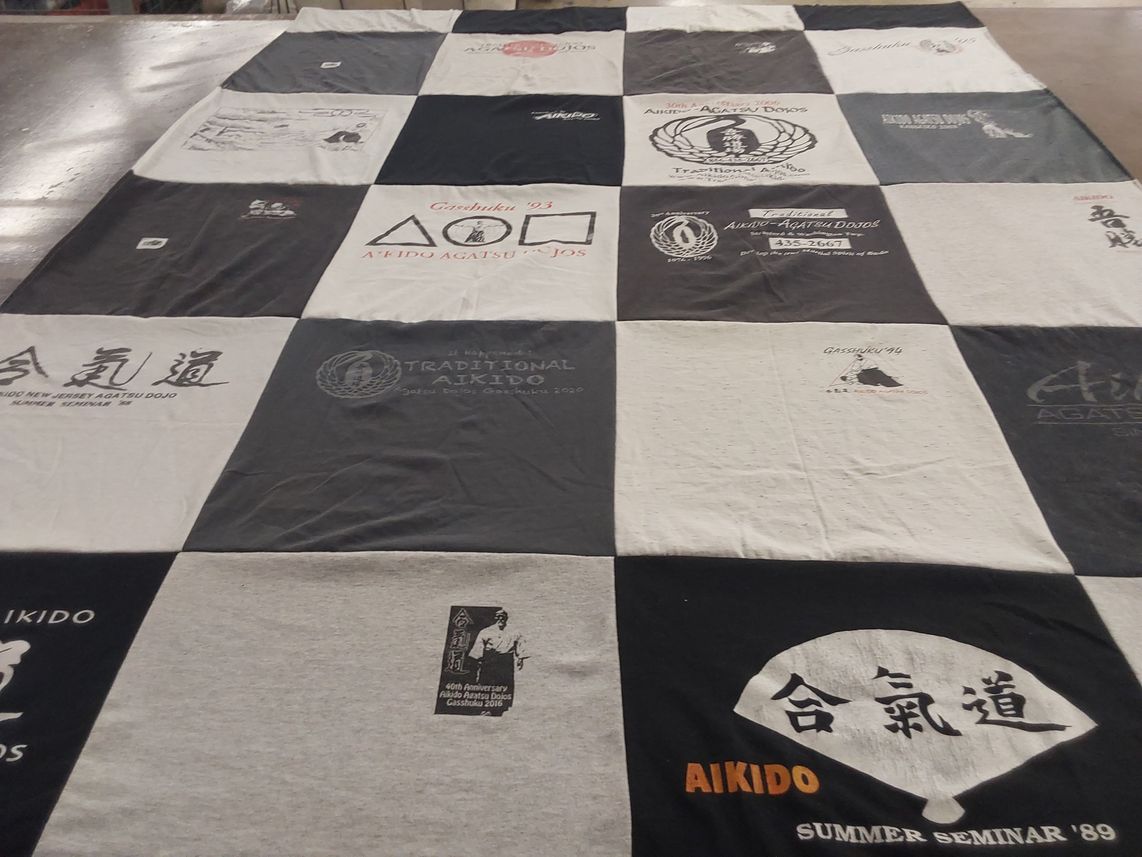 T-shirt quilt with martial arts themes by Terri from NJ