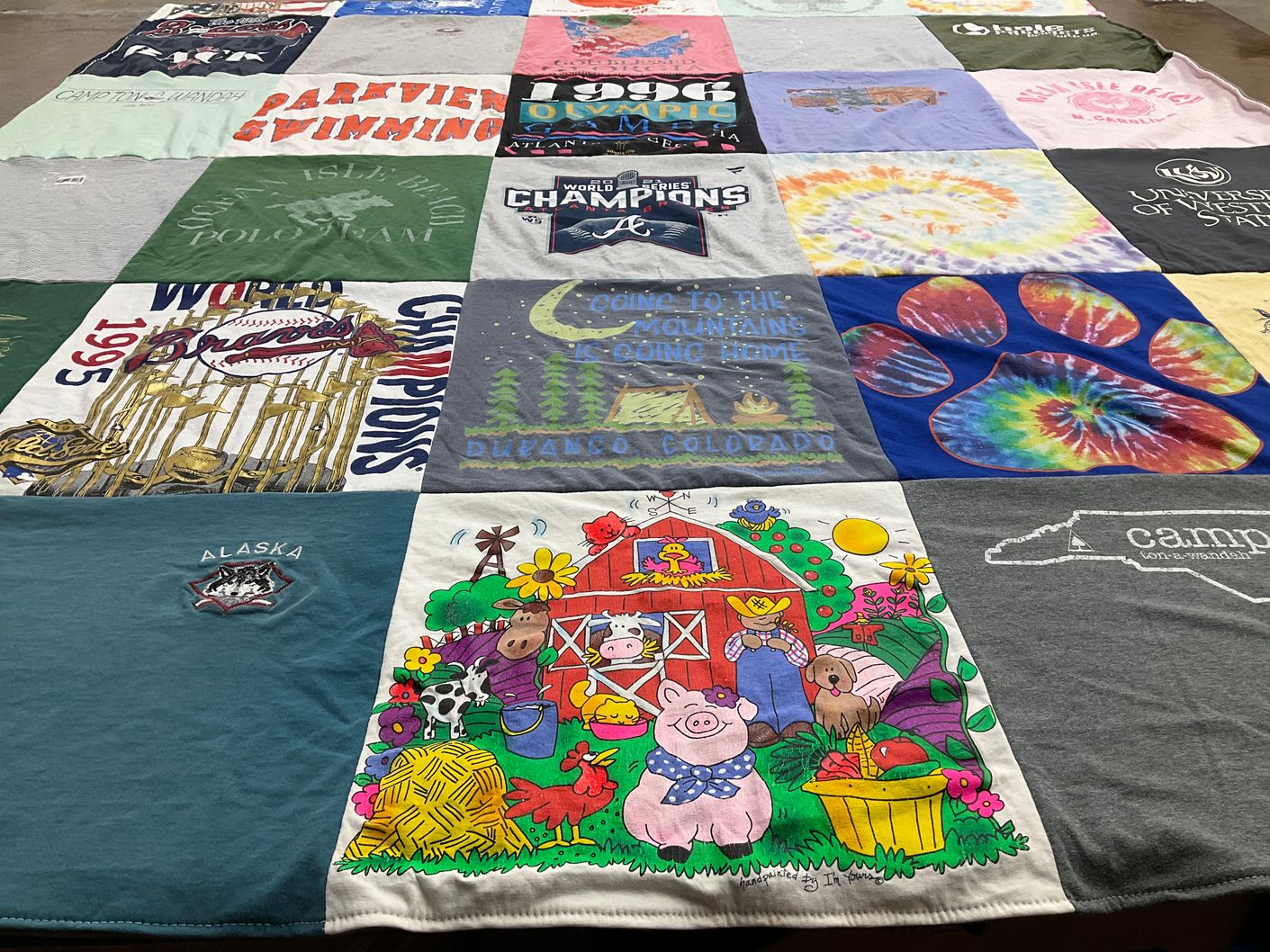 T-shirt quilt from university of northern colorado by Marie from GA