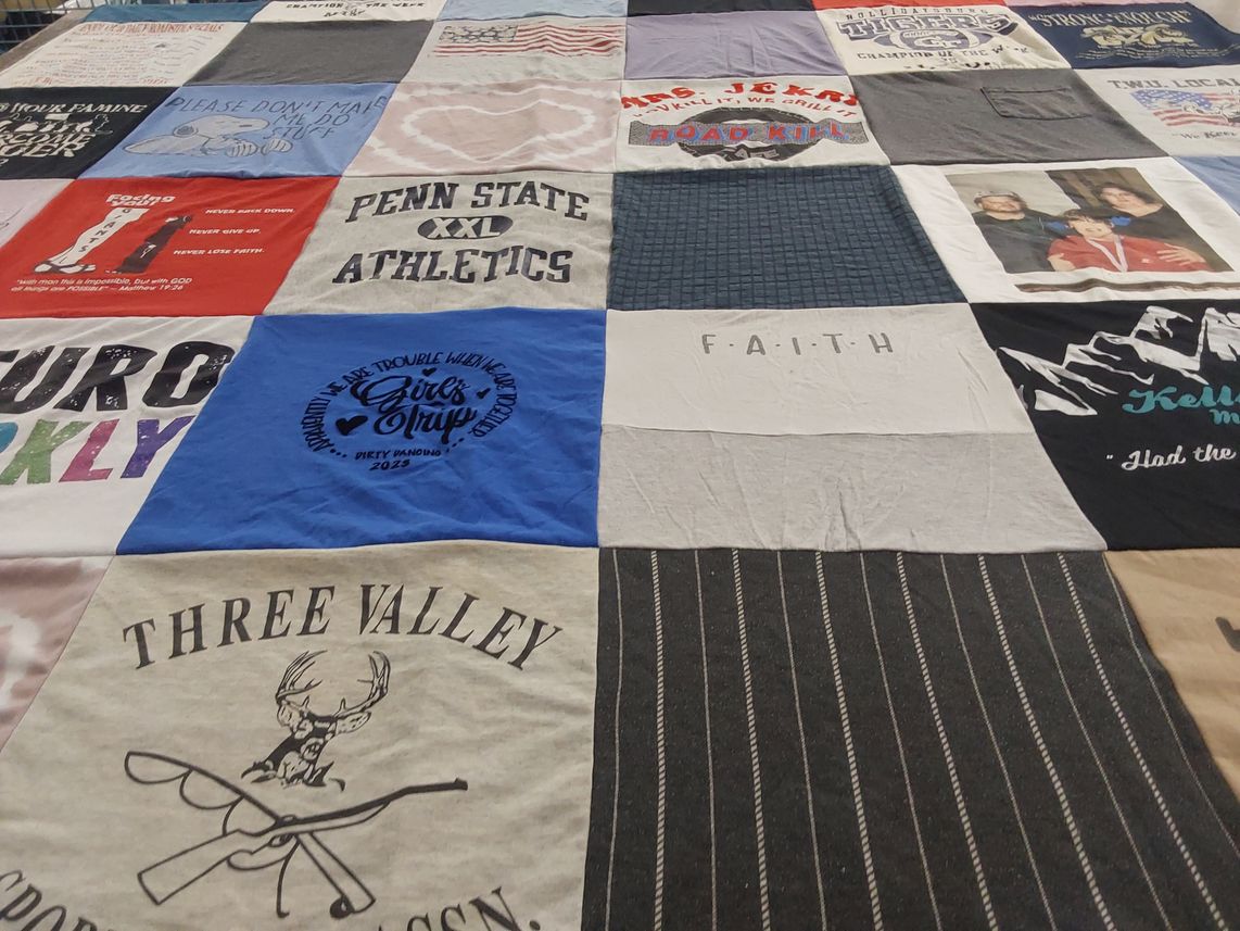 T-shirt quilt from penn state university by Cheryl from PA