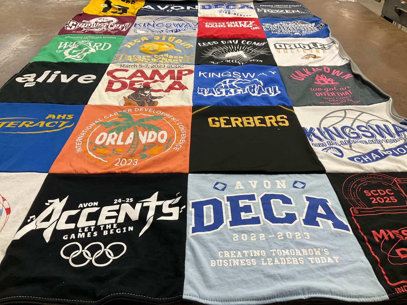 T-shirt quilt featuring kingsway basketball by Jan from IN