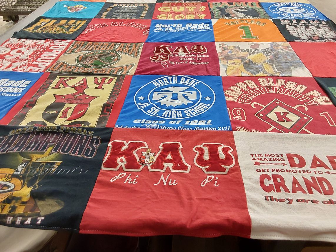 T-shirt quilt featuring miami heat by Gwendolyn from FL