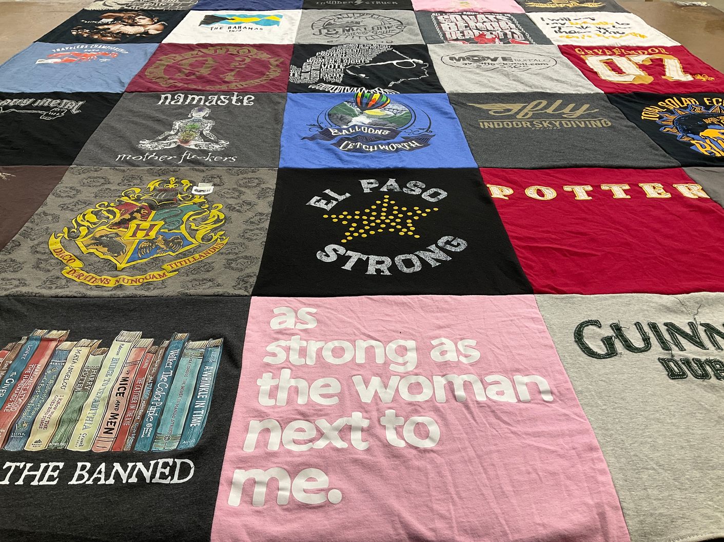 T-shirt quilt from harvard university by Samantha from AZ