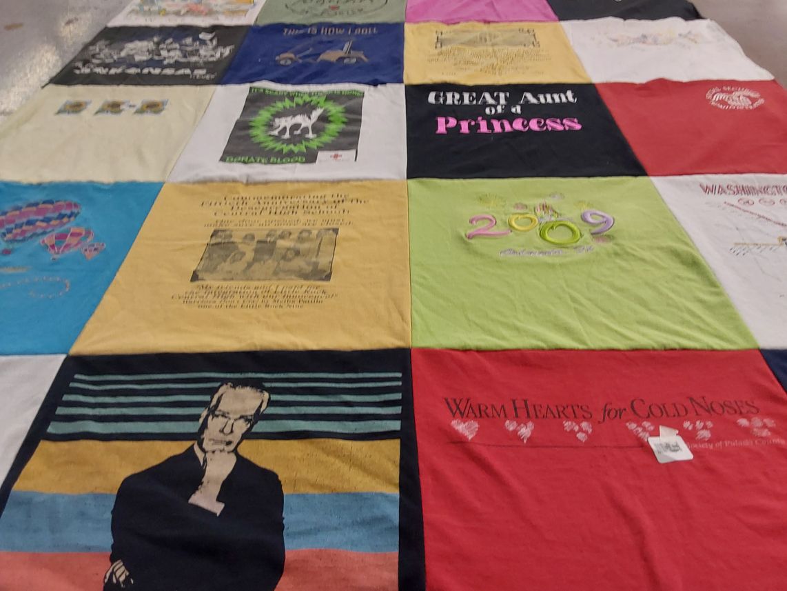 T-shirt quilt by Vicki from AR