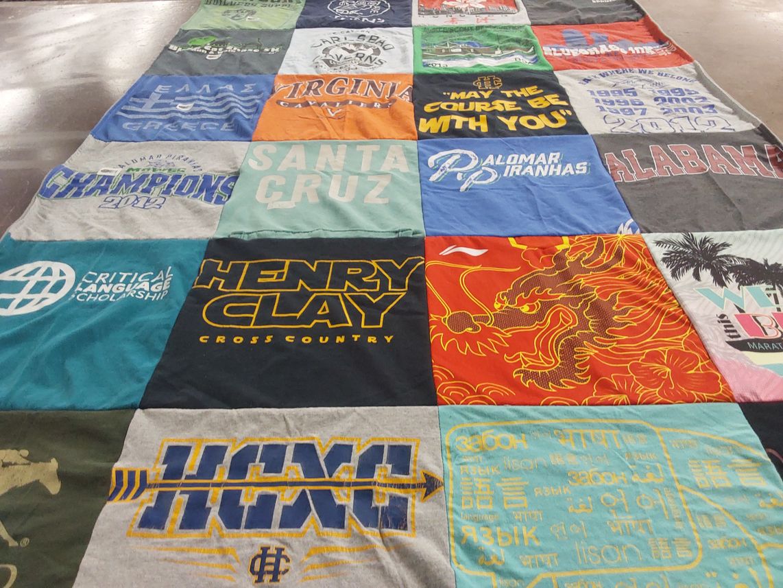 T-shirt quilt from henry clay high school by Tanya from NM