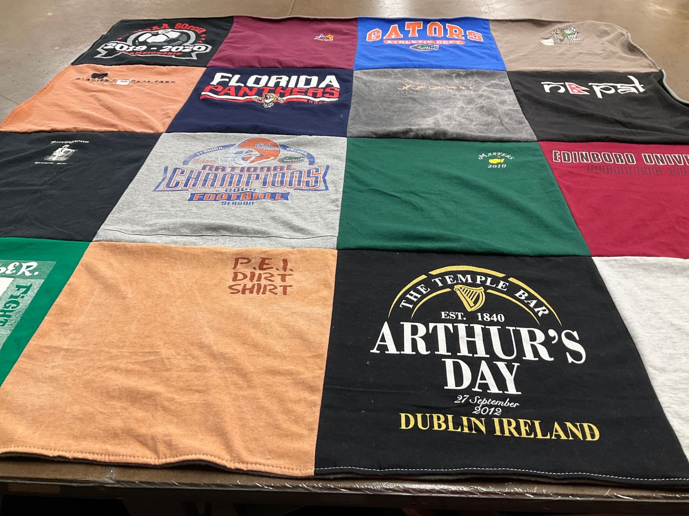 T-shirt quilt featuring florida panthers by Diane from FL