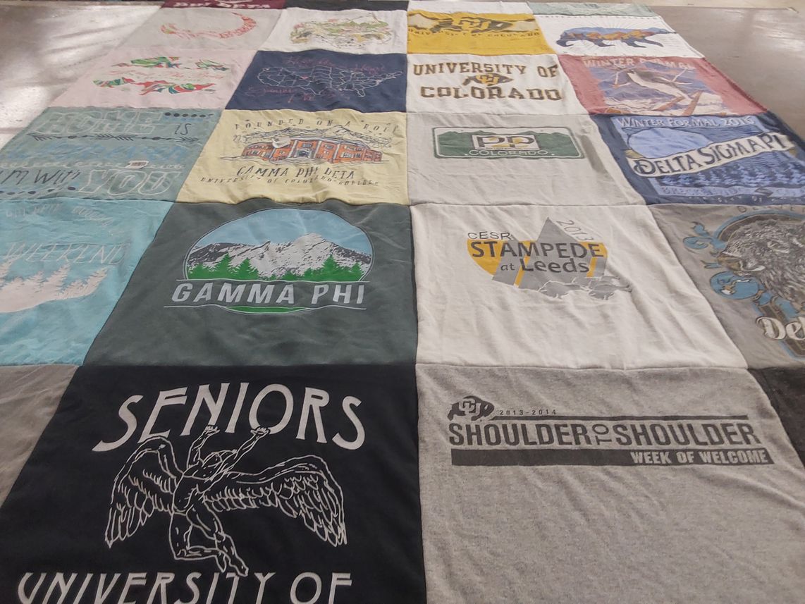 T-shirt quilt from university of colorado by Danielle from CO