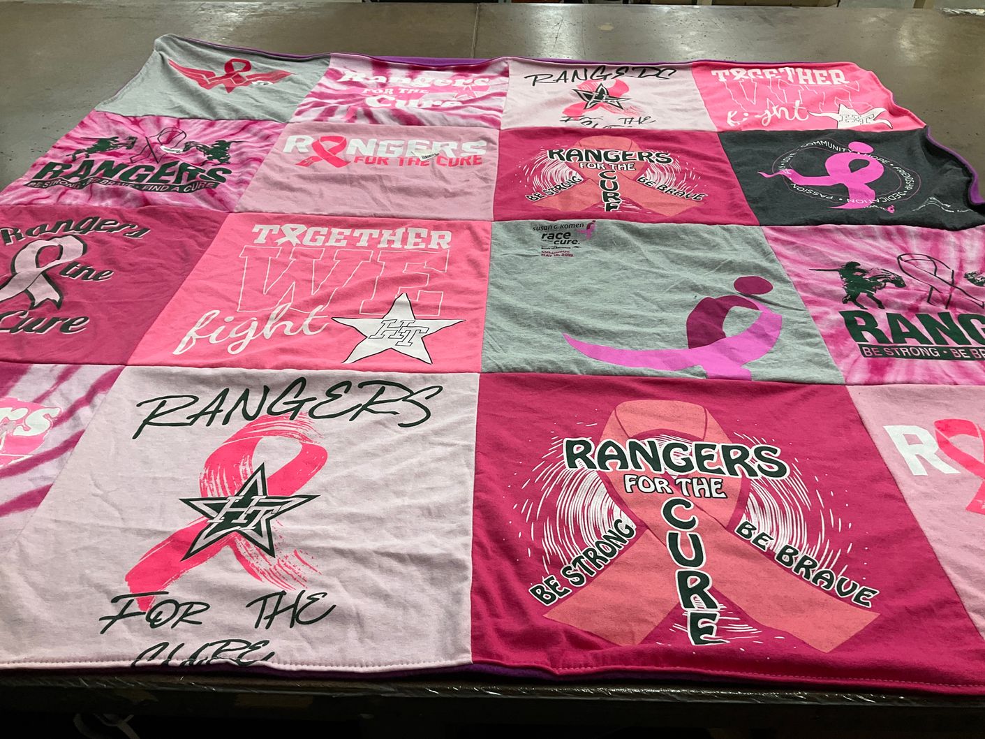 T-shirt quilt featuring rangers by Jason from OH