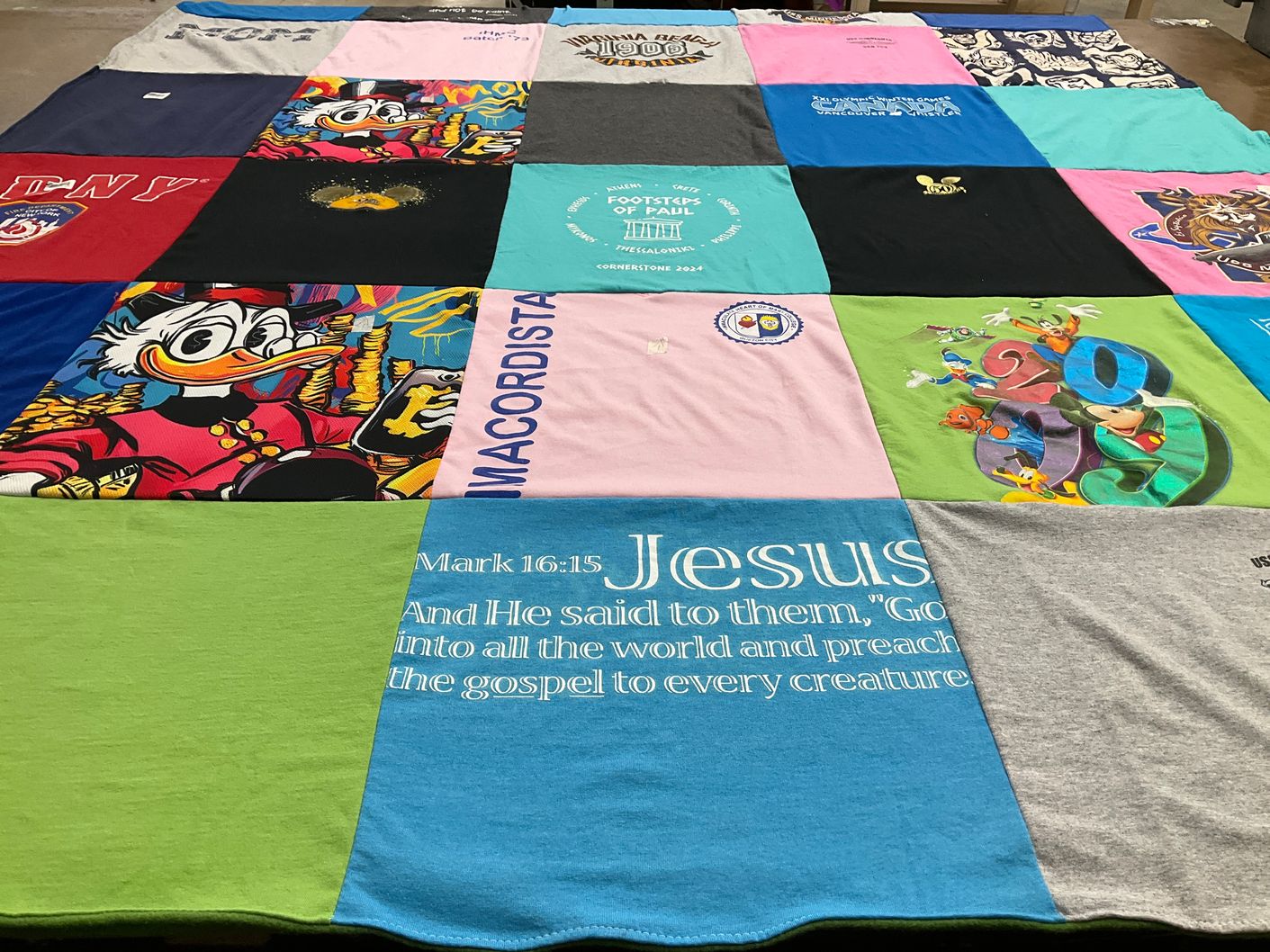 T-shirt quilt from st. paul school by Marissa from CA