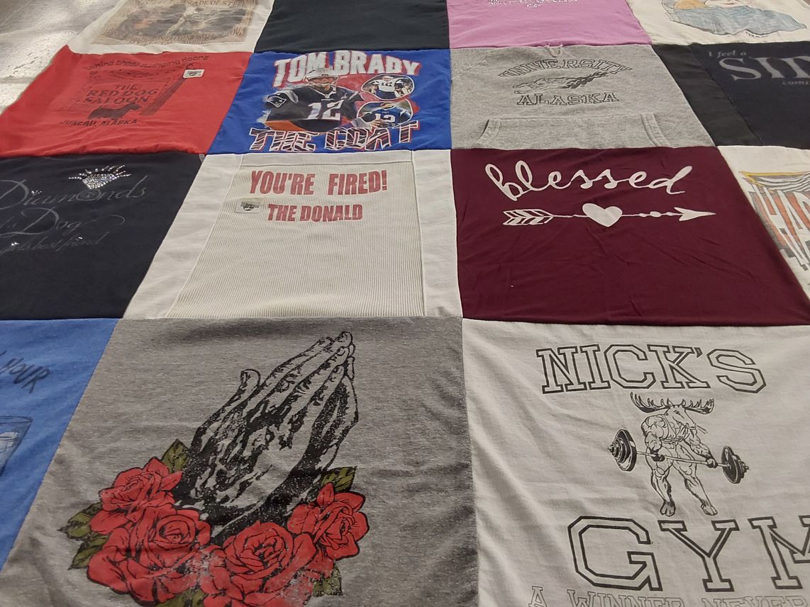 T-shirt quilt from university of alaska by Barbara from MS