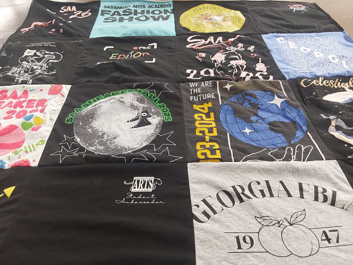 T-shirt quilt from savannah arts academy by Julie from GA