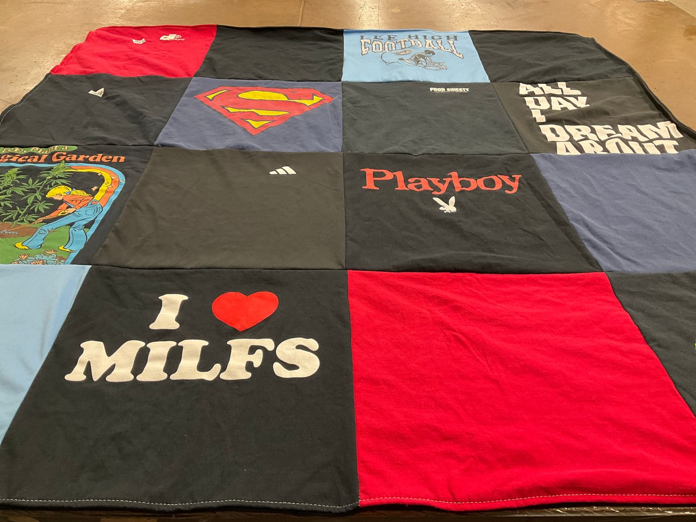 T-shirt quilt featuring lee high school football team by Geminesse from AL