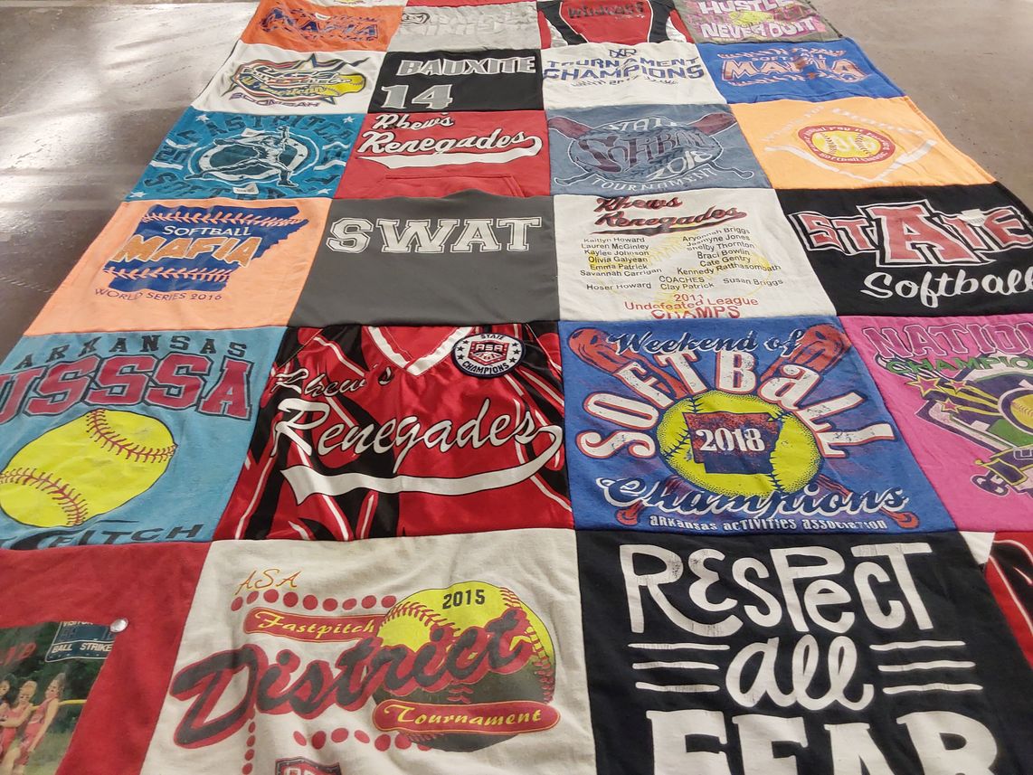 T-shirt quilt featuring arkansas state university renegades by Tammy from AR
