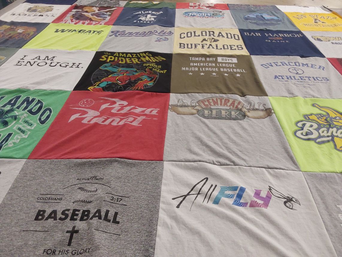 T-shirt quilt featuring tampa bay rays by Lisa from NC