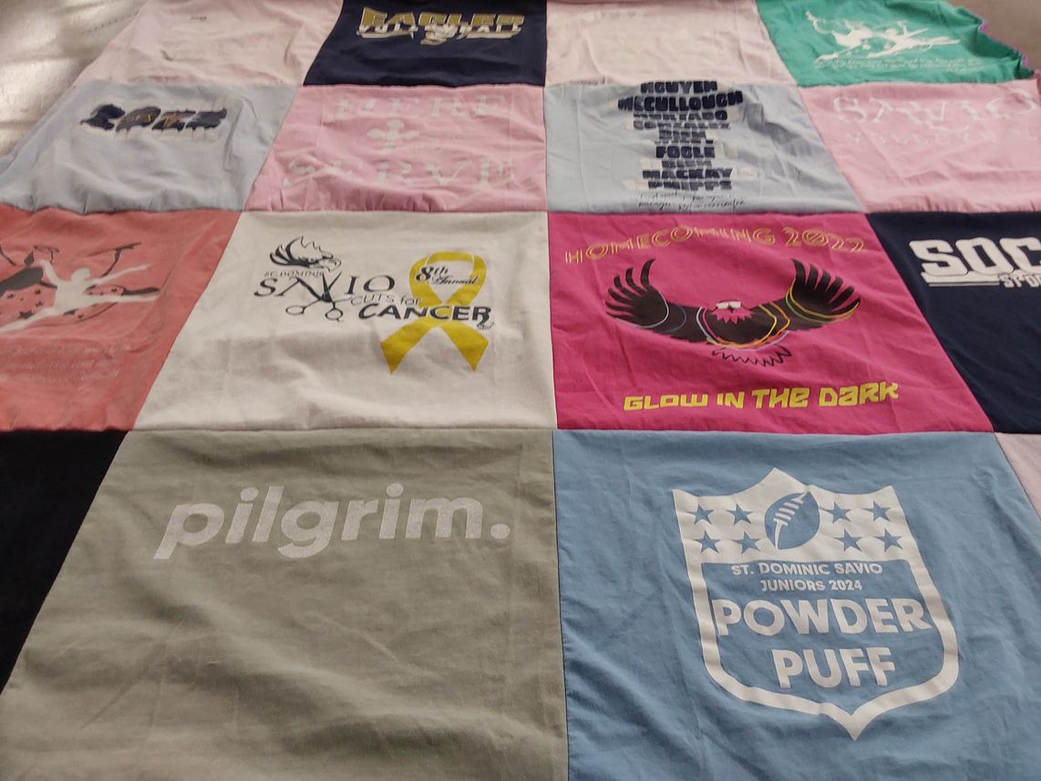 T-shirt quilt featuring savio high school soccer by Jenny from TX