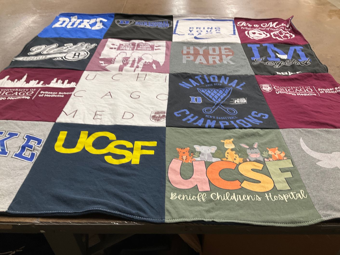 T-shirt quilt featuring duke university men's basketball by Shivam from IL