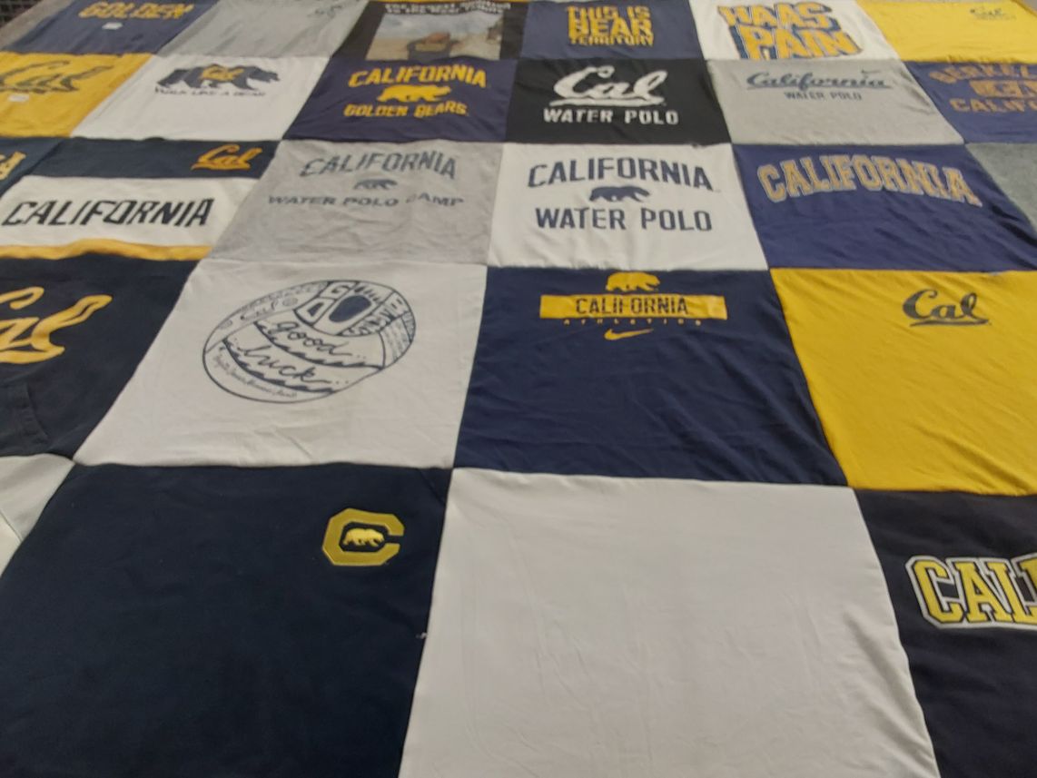 T-shirt quilt featuring university of california water polo by Lindsey from CA