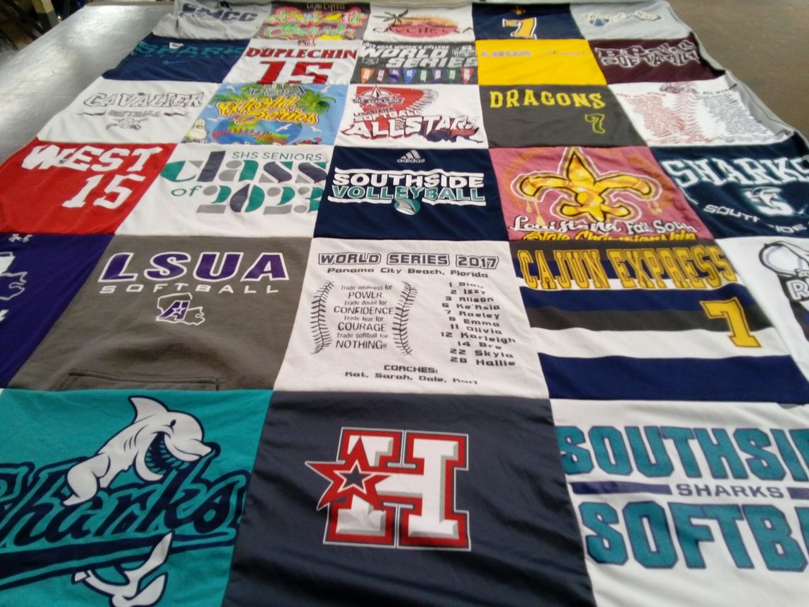T-shirt quilt from lsu at alexandria by Kristy from LA