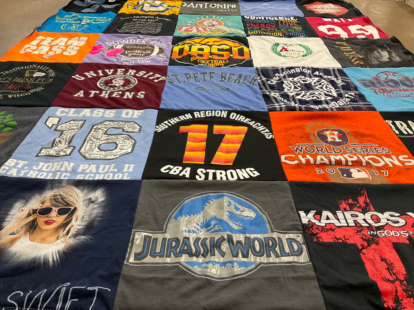 T-shirt quilt featuring cba by Terese from TX
