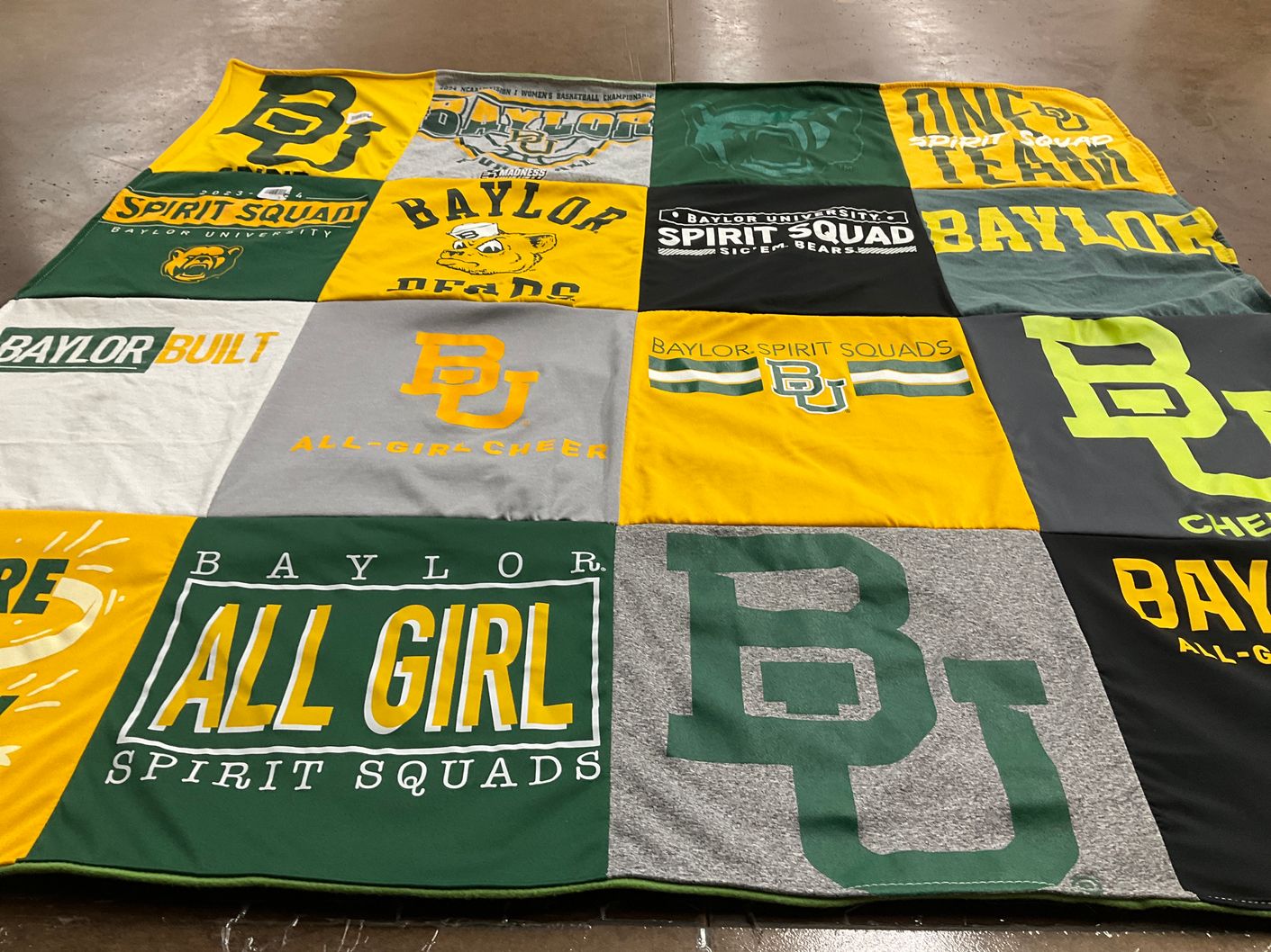 T-shirt quilt from baylor university by Ali from TX