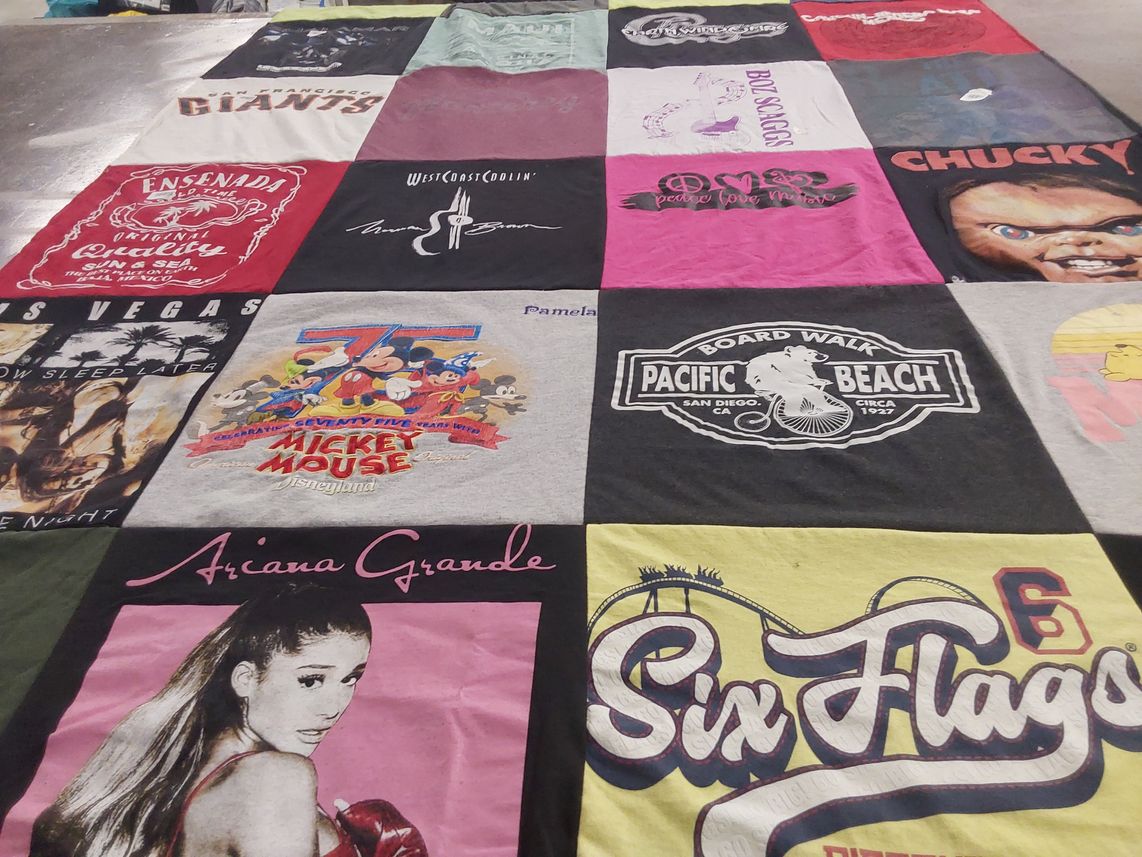 T-shirt quilt featuring san francisco giants by Pamela from CA