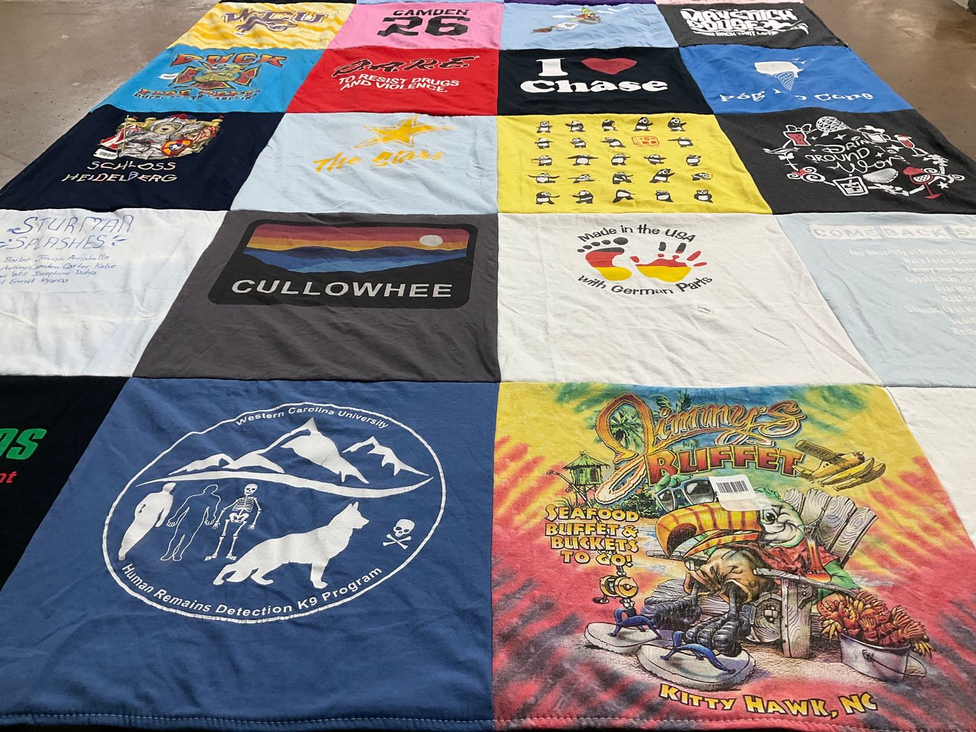 T-shirt quilt from western carolina university by Evangelina from SC