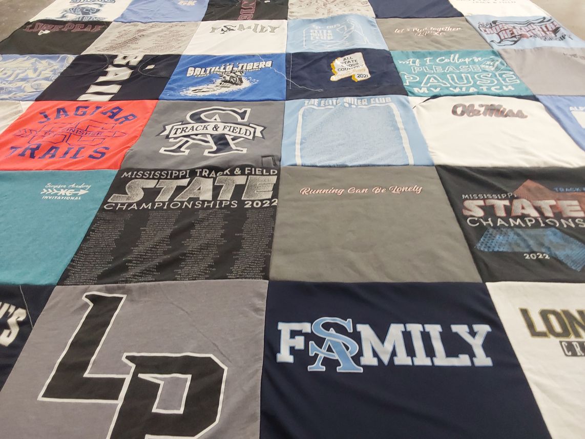 T-shirt quilt from stanger academy, ole miss by Lindsay from NJ