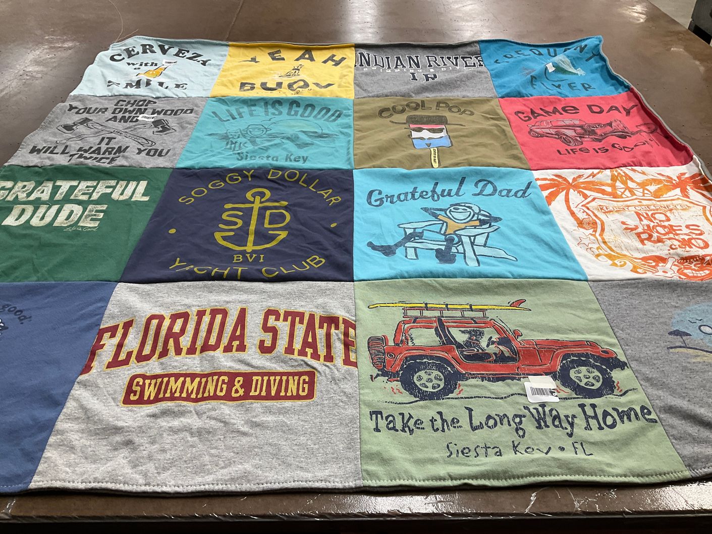T-shirt quilt from florida state university by Madison from TN