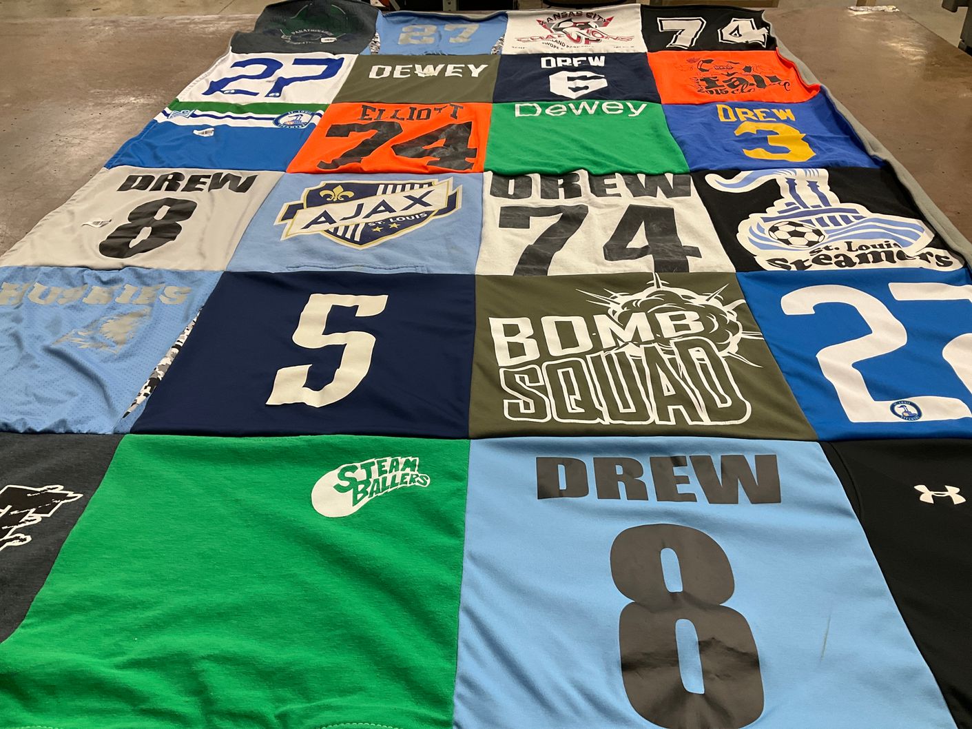 T-shirt quilt featuring st louis screamers by Pamela from IL